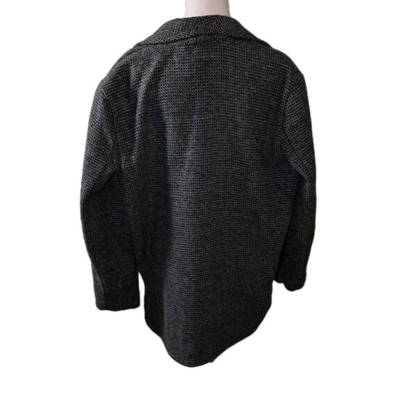 Vintage Coldwater Creek Cardigan Sweater Medium Wool Blend Black Grey Grandpa - Picture 3 of 10